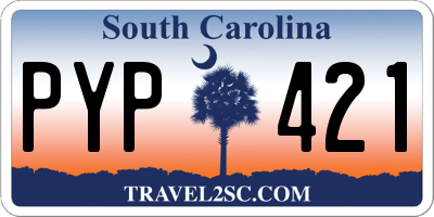 SC license plate PYP421