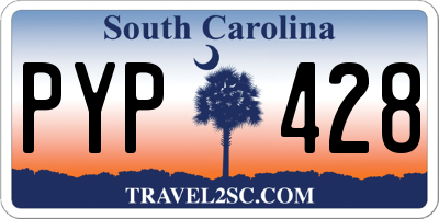 SC license plate PYP428