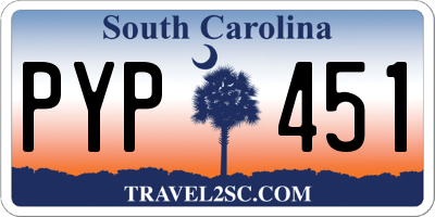 SC license plate PYP451