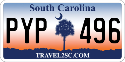 SC license plate PYP496