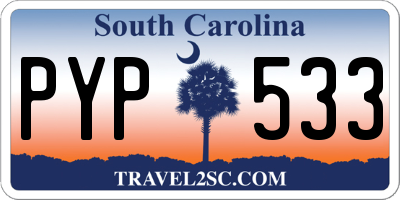 SC license plate PYP533