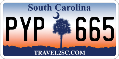 SC license plate PYP665