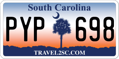 SC license plate PYP698