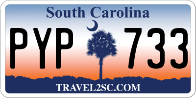 SC license plate PYP733
