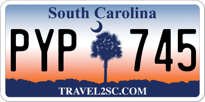 SC license plate PYP745