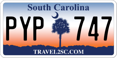 SC license plate PYP747