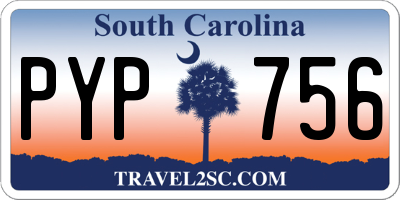 SC license plate PYP756