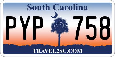 SC license plate PYP758