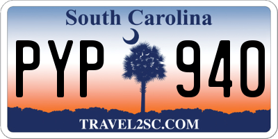 SC license plate PYP940