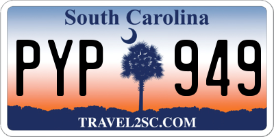 SC license plate PYP949