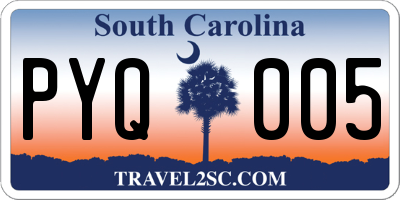 SC license plate PYQ005