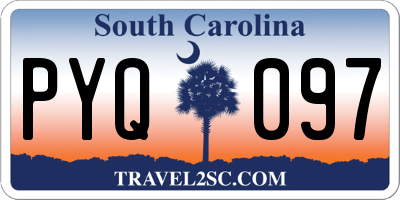 SC license plate PYQ097