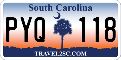 SC license plate PYQ118
