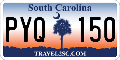 SC license plate PYQ150