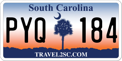 SC license plate PYQ184