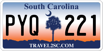 SC license plate PYQ221