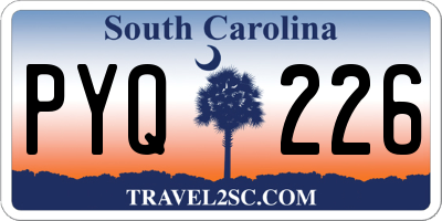 SC license plate PYQ226