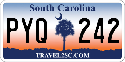 SC license plate PYQ242