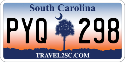 SC license plate PYQ298
