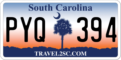 SC license plate PYQ394