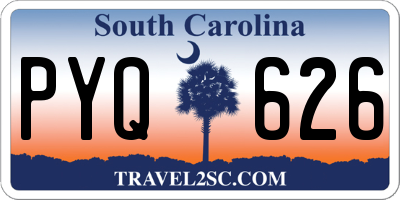 SC license plate PYQ626