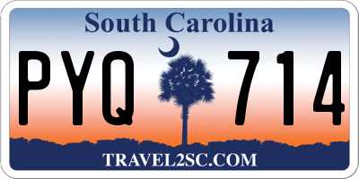 SC license plate PYQ714