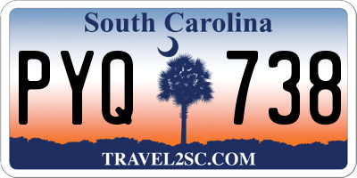 SC license plate PYQ738