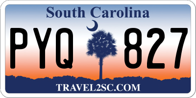 SC license plate PYQ827