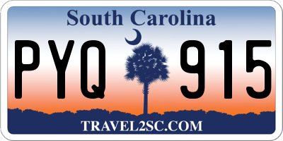 SC license plate PYQ915