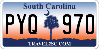 SC license plate PYQ970