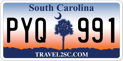 SC license plate PYQ991