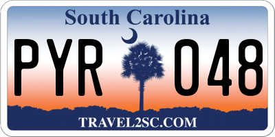 SC license plate PYR048