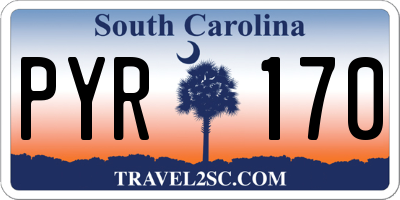 SC license plate PYR170