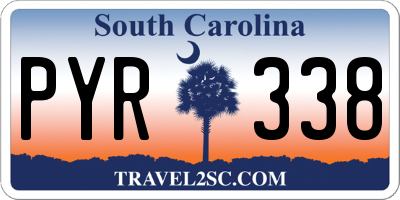 SC license plate PYR338