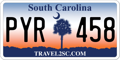 SC license plate PYR458