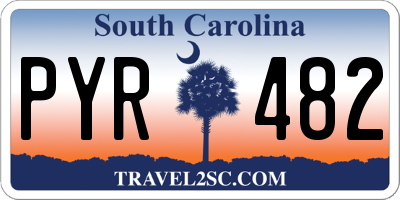 SC license plate PYR482