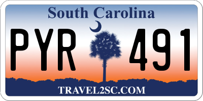SC license plate PYR491