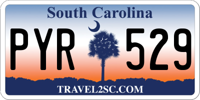 SC license plate PYR529