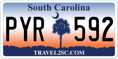 SC license plate PYR592