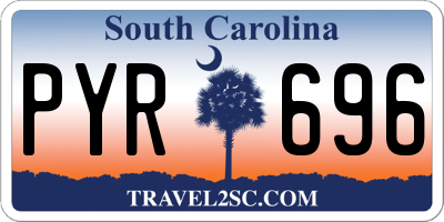 SC license plate PYR696
