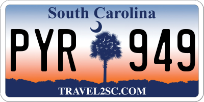 SC license plate PYR949