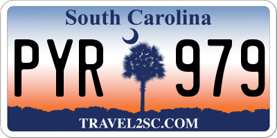 SC license plate PYR979