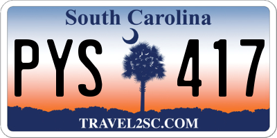 SC license plate PYS417
