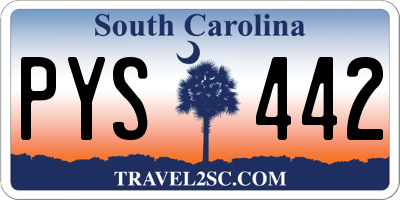 SC license plate PYS442