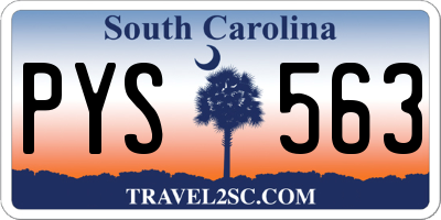 SC license plate PYS563