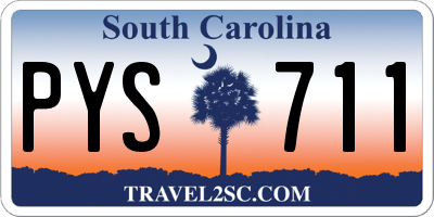 SC license plate PYS711