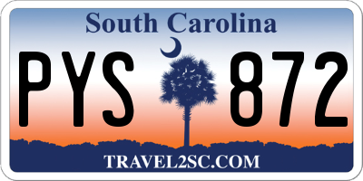SC license plate PYS872