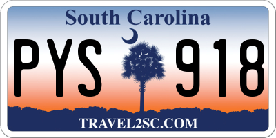 SC license plate PYS918