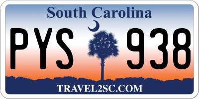 SC license plate PYS938