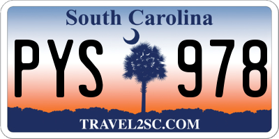 SC license plate PYS978